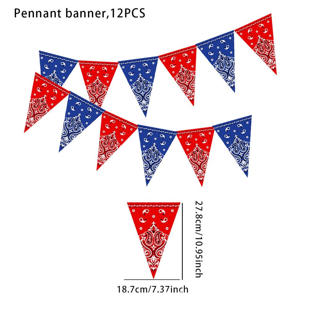 Набор баннеров для вечеринки в стиле западного ковбоя с бумажными треугольными флажками для празднования дня рождения