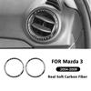 For Mazda 3 2004-2009 Accessories Carbon Fiber Car Trument Panel Left Right Air Outlet Vent Ring Frame Decoration Sticker