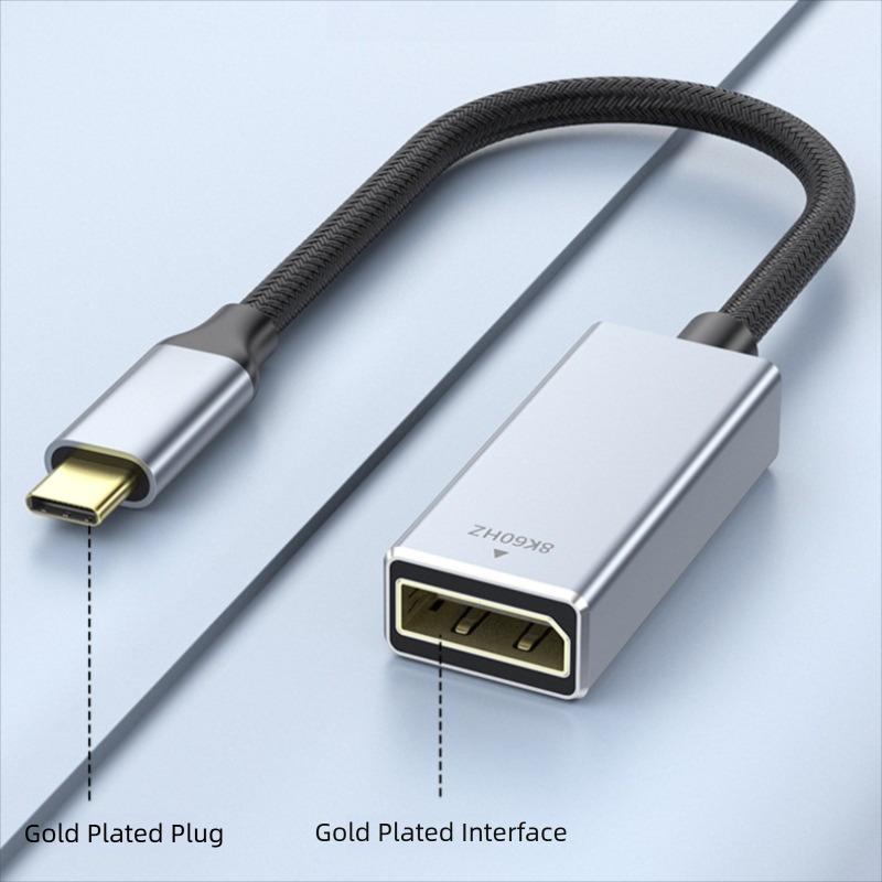 Адаптер Type-C на DP 1.4 (розетка) 8K/4K 60 Гц Thunderbolt 3 Type-C на Displayport 1.4 Конвертер кабеля для MacBook Pro Samsung Dell