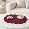 2 Pcs Leather Placemats with Embossment Design No-Slip Heat Resistant Table Mats