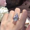 Кольцо с цирконами в форме груши и капли для женщин, новое европейское и американское кольцо