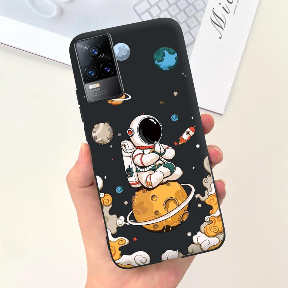 Чехол для Vivo V21e Чехол Vivo V21E 4G V 21E V2061 Милый Мультяшный Конфетный Цвет Мягкий Силиконовый ТПУ Задняя Крышка Телефона
