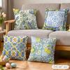 Greek vacation style Cushion Cover Soft Plush Fabric DoubleSided Printed Cushion Covers for All Seasons Modern Home Decor