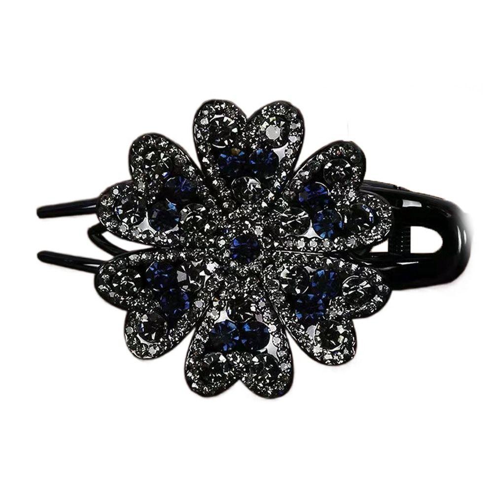 Korean Hair Claws Women Barrettes Flower Hair Clips Rhinestone Duckbill Clips Crystal Hairpins