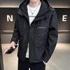 2025 New Jacket Jacket Men's Spring and Autumn New Hooded Jacket Men's Ruffian Handsome American Casual Tooling Top Tide