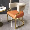 High-End Dining and Reception Chair - Luxury Backrest Single Sofa or Dressing Table Chair