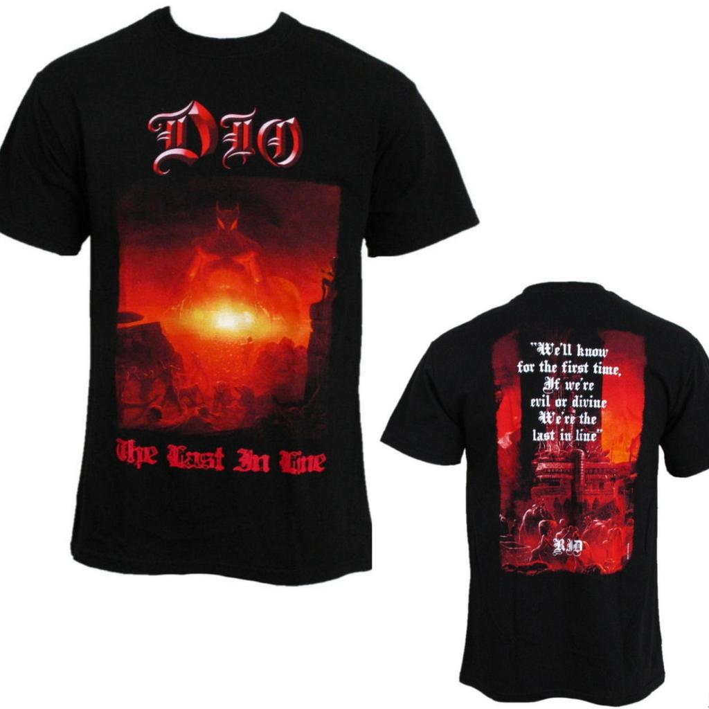 Retro Dio Graphic Cotton Band Tshirt Unisex Summer Short Sleeve Fashion Brand Tee Luxury Casual Vintage Tees