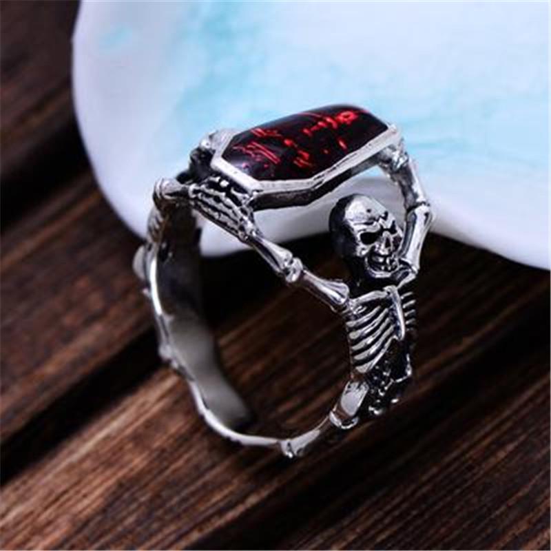 Ring Skull Coffin Coil Ring AVE