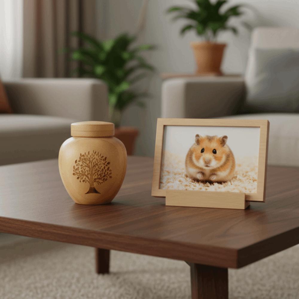 Bamboo Mini Pet Urn Tree Patterns Pet Commemorative Box Dog Keepsake Urns  Memorial Gift