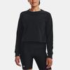 Under Armour Футболка с коротким рукавом Terry Crop Solid Color Pullover, женские топы, черный цвет 1378650-001