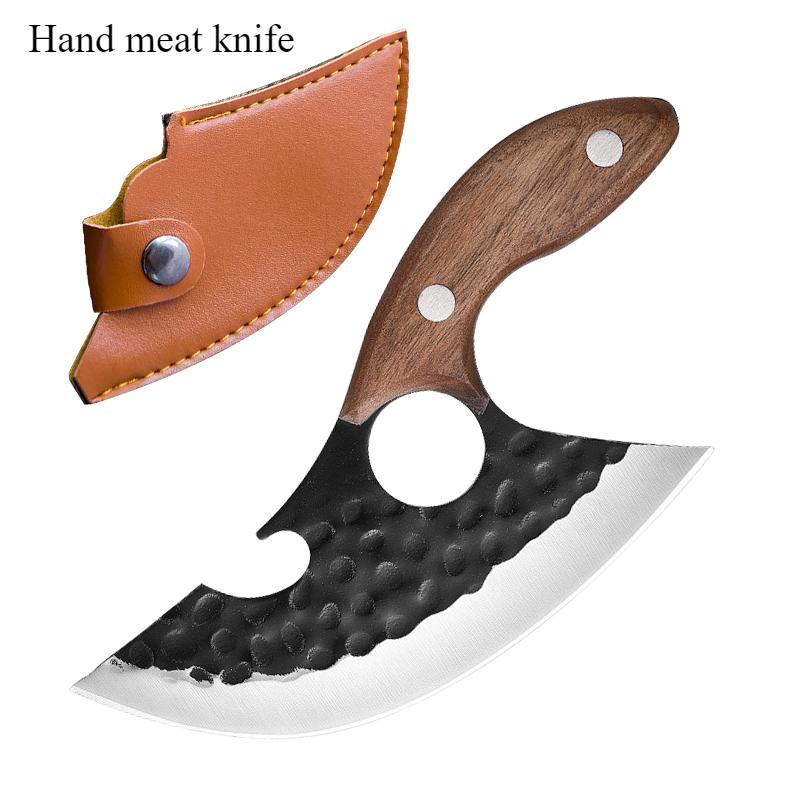 Мини-мясная нарезка, многофункциональный маленький мачете, вертел, портативный нож для рыбы, ручной кованый молотковый нож для мяса