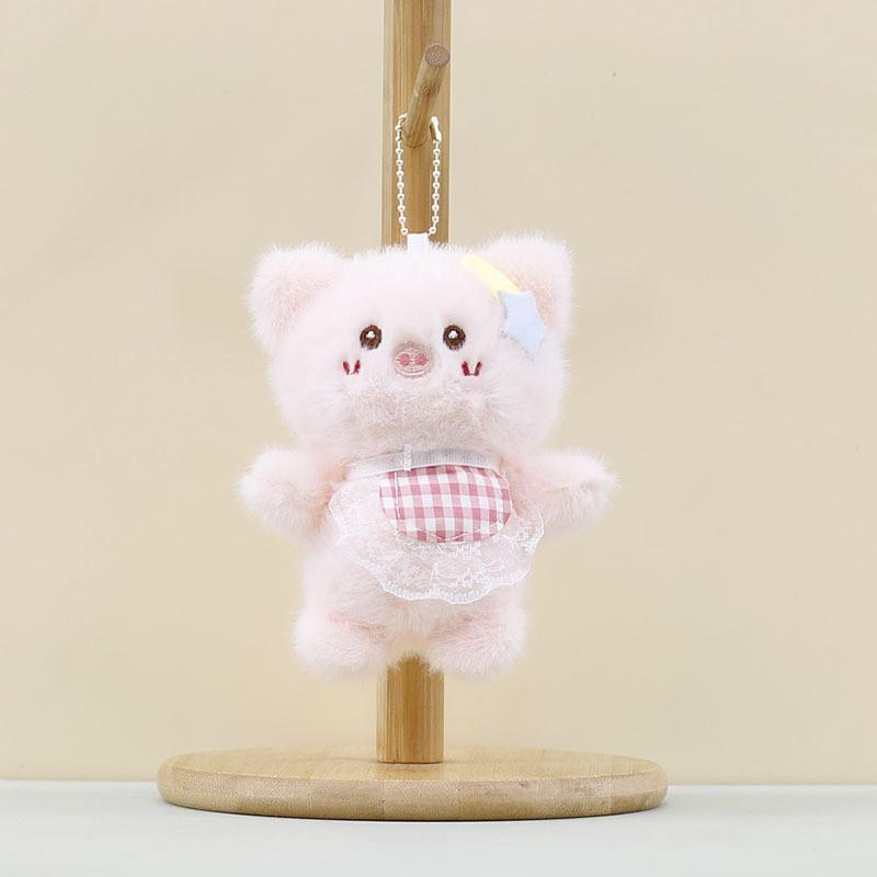 Cute Plush Animal Keyring Pp Cotton Filling Cartoon Style Kids Doll Collector