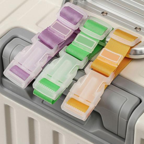 Adjustable Travel Bag Strap Secure Luggage Portable Nylon User-friendly Minimalistic Suitcase Buckle