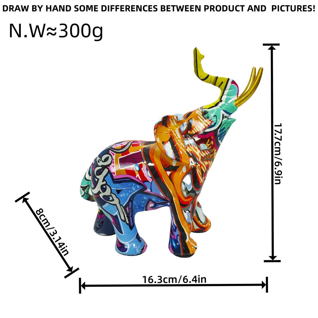 Европейские и американские креативные красочные украшения в виде слона для дома, гостиной, винного шкафа, входной двери, украшения из смолы