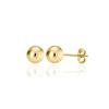 KEZEF (Kezev) Ball Piercing Sophisticated Gold Plated Sterling Silver Ball Stud Earrings Earrings Ladies Men's Size (4mm)
