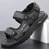 Летние новые сандалии мужские сандалии носить повседневную пляжную обувь мужские для вождения на толстой подошве крутые тапочки 2025