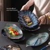 Creative Kiln Turned Commercial Large Chicken Steak Snack Plates Home Sushi Plates El Buffet Ceramic Home Fish Plates