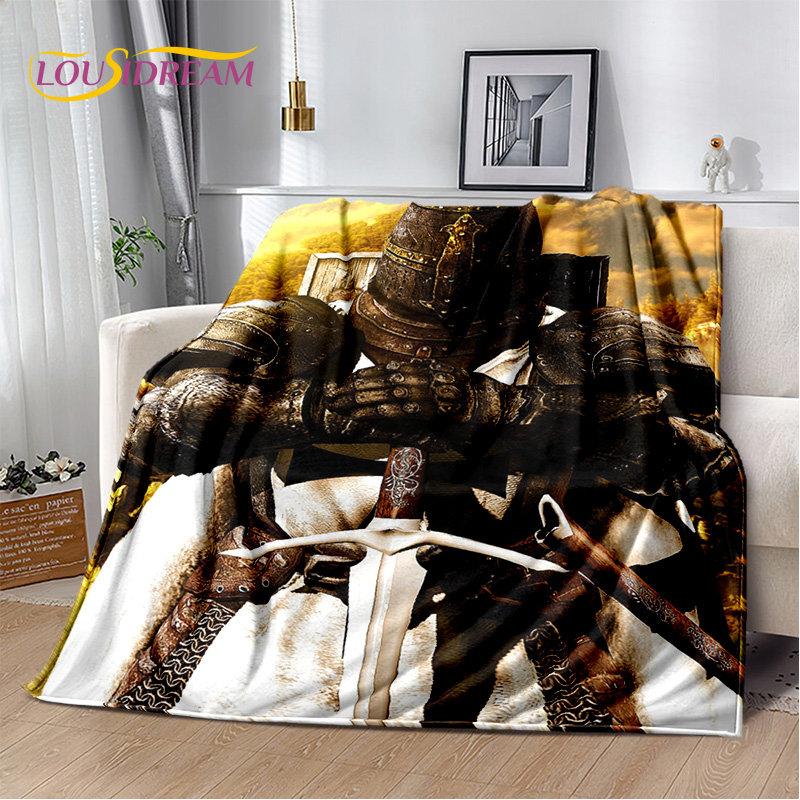 Мягкое плюшевое одеяло Cavalier Knight Templar Crusaders, фланелевое одеяло для гостиной, спальни, кровати, дивана, пикника