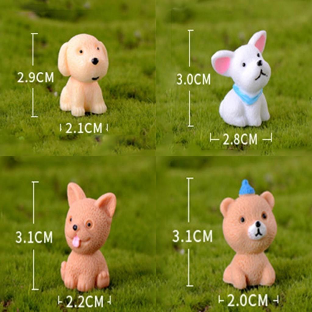 Очаровательные миниатюрные полимерные куклы-собачки 12 стилей, украшения, идеально подходящие для очаровательного садового декора