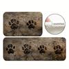 1Pcs Dog Paw Pattern Floor Mat Modern Kitchen Polyester Rug Non-Slip Colorful Indoor Carpet, For Home Bathroom Bedroom Living Room Decor