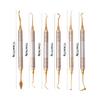 6Pcs Dental Composite Resin Filling Spatula Double Heads Mixing Carving Spatula Titanium Plated Head Filler
