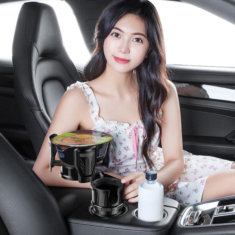 Многофункциональный автомобильный держатель для стаканов 2 в 1, адаптер для расширения объема напитков, подставка-лоток, вращающаяся на 360 градусов, органайзер, нескользящая
