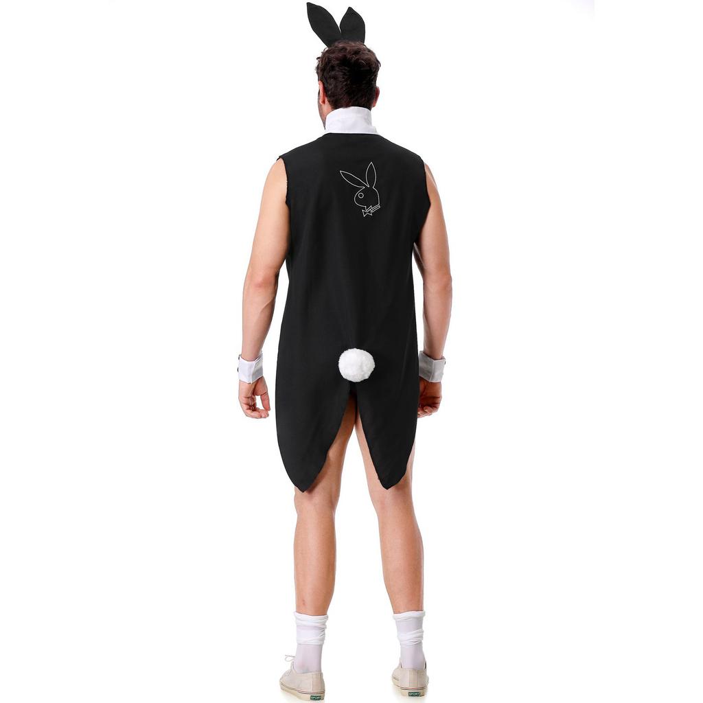 Мужской костюм кролика, косплей, праздничный карнавальный костюм, костюм для косплея, костюм на Хэллоуин