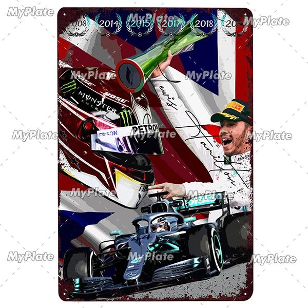 Гоночный трек металлический знак винтажная табличка сервиз жестяная вывеска настенный декор для гаража гоночный автомобиль пластина поделки постер F1 игра на заказ