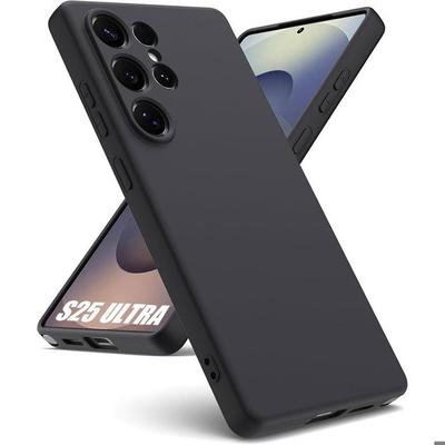 Защитный чехол - BOOLING - для Samsung Galaxy S25 Ultra - Жидкий силикон - Ударопрочный - Матовый черный