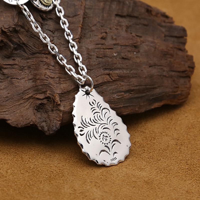 Ювелирные изделия из стерлингового серебра 925 пробы, модные подвески Takahashi Goro с простой бирюзовой биркой ручной работы, тайские серебряные мужские и женские подвески