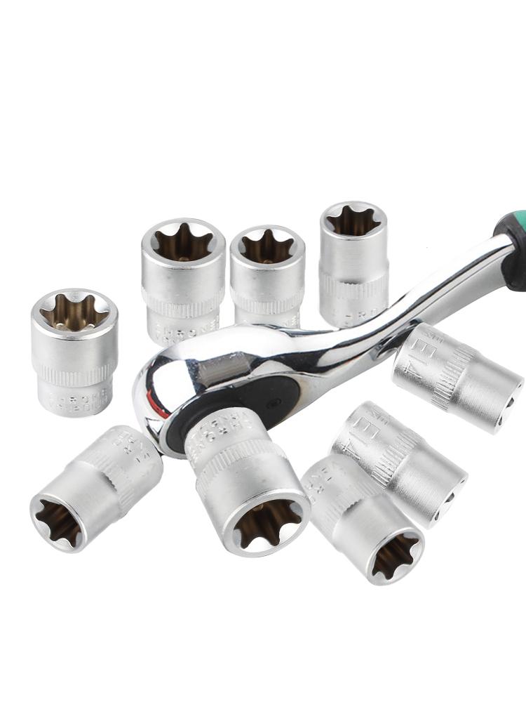 Хром-ванадиевая сталь 34 шт./комплект профессиональных ручных инструментов для ремонта автомобиля Torx Star Socket шестигранный ключ набор насадок для прессования