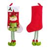 Рождественские чулки 3D Милая кукла-эльф Рождественские чулки Украшения Длинноногий эльф Подвесной