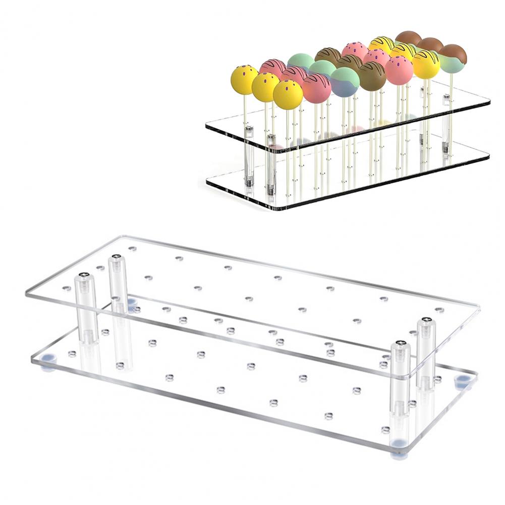 Acrylic Lollipop Holder Lollipop Display Stand Acrylic Cake Pop Stand Holder Set Lollipop Display Rack with 21 Holes for Home