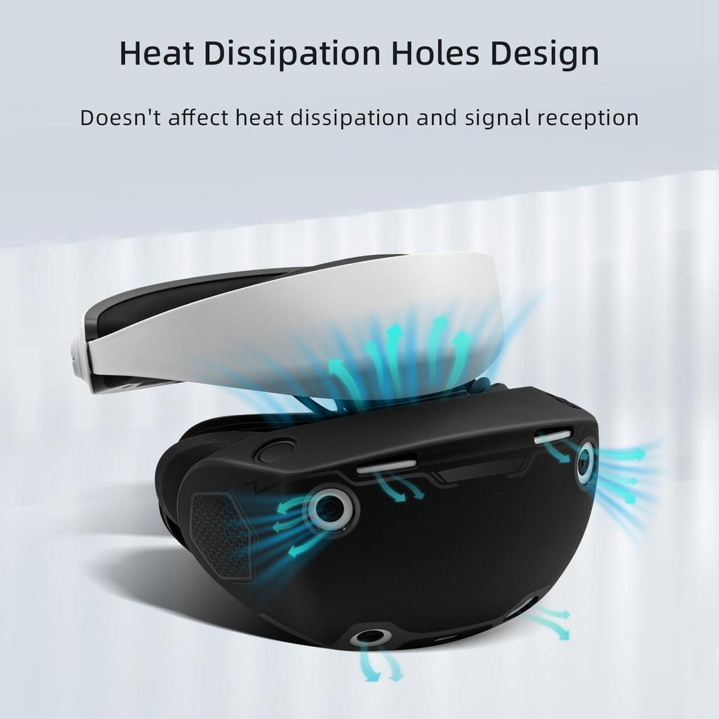 Силиконовый защитный чехол для шлема PS VR2, полноразмерная защитная крышка для гарнитуры VR, устойчивая к царапинам, моющаяся, для аксессуаров PS VR2