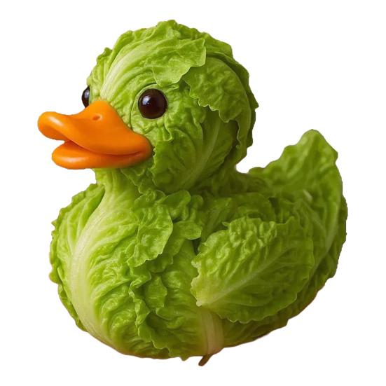 Vegetable Duck Figurine Tomato Carrot Mushroom Onion Potato Cabbage Pepper Duck Statue Resin Sculpture Home Office Decoration Ornament