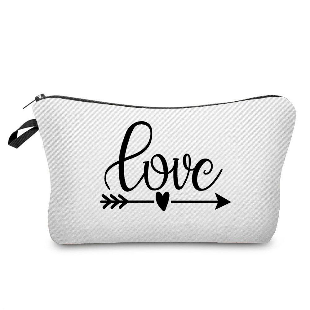 Женская косметичка с принтом Love для организации туалетных принадлежностей, дорожный органайзер для хранения 6385