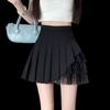 Юбка трапециевидной формы с сеткой и высокой талией в стиле колледжа в Корейском стиле – женская летняя облегающая юбка
