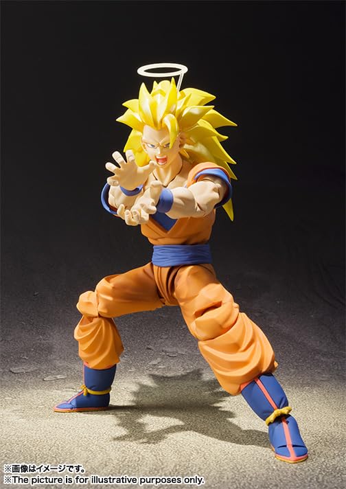 TAMASHII NATIONS Dragon Ball Z Супер Сайян 3 Сон Гоку Примерно 155 мм ПВХ АБС Окрашенная Подвижная Фигурка S.H.Figuarts (Переиздание) &