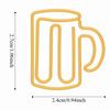 100Pcs Cup Shape Cute Paper Clips Plastic-coated Metal Small Paper Clips  Office Supplies