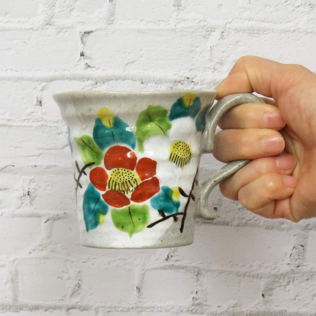 Стильная кружка Kutani Ware Кружка Sasanqua Pottery Tableware Сделано в Японии Бренд