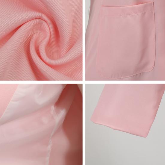 Women Suit Coat Lapel Long Sleeve Open Front Suit Jacket Solid Color Urban Style Spring Autumn Business Outerwear