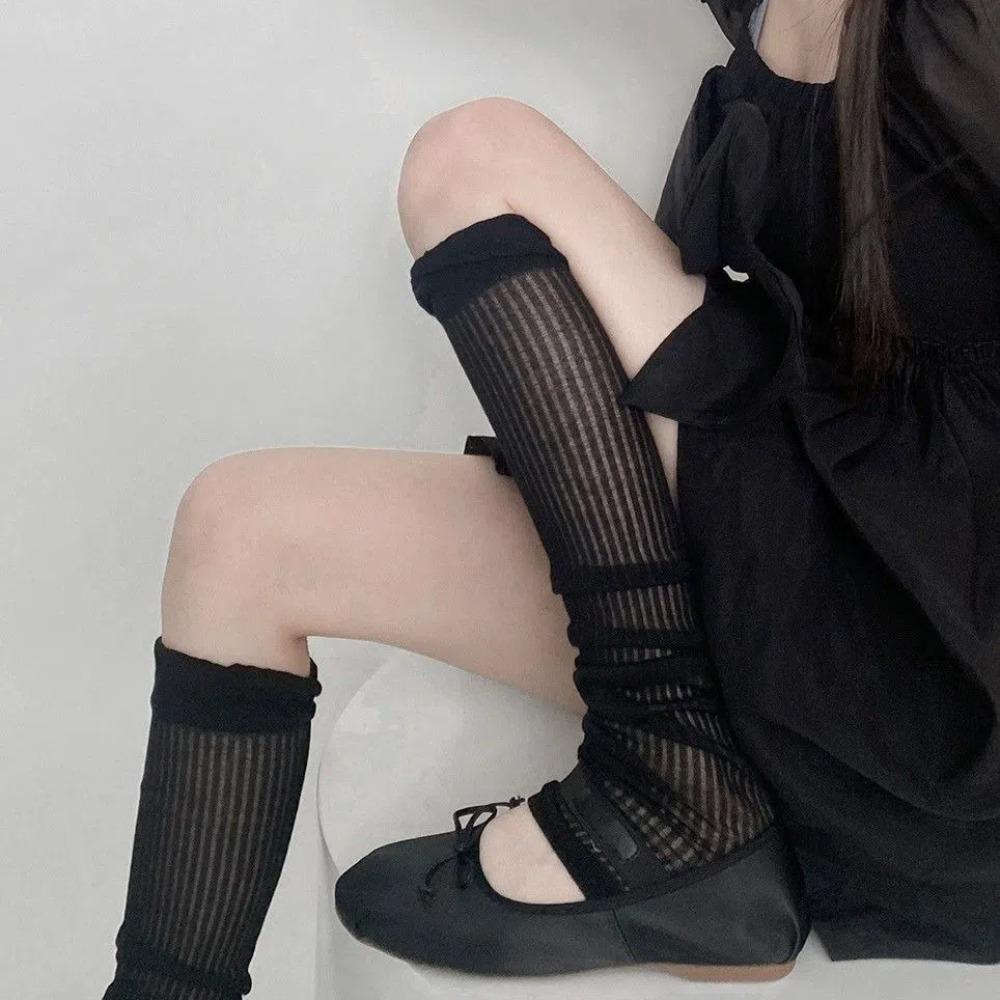Тонкие гетры с оборками, милые гетры-манжеты для балетной лолиты, модные гетры с оборками до колена, лето