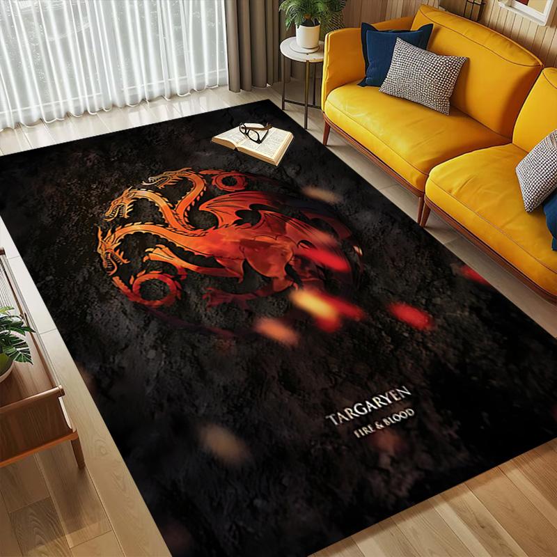 Targaryen Legacy Living Room Non-Slip Area Rug Soft Carpet for Bedroom Game Playroom Sofa Office Home Decor Doormat Christmas Gift C9211413