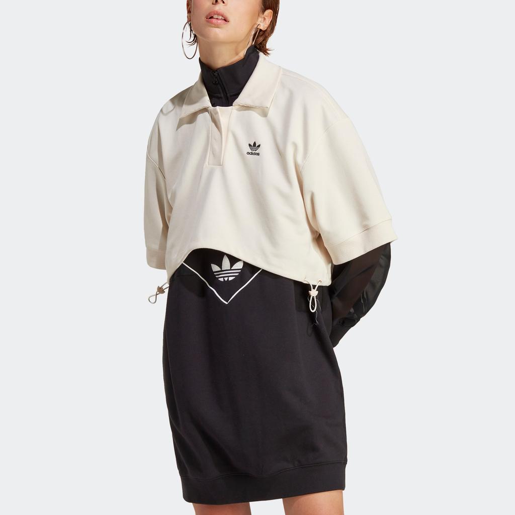 adidas Originals SS23 Always Original Короткая спортивная рубашка-поло Женские топы Белые IC5589