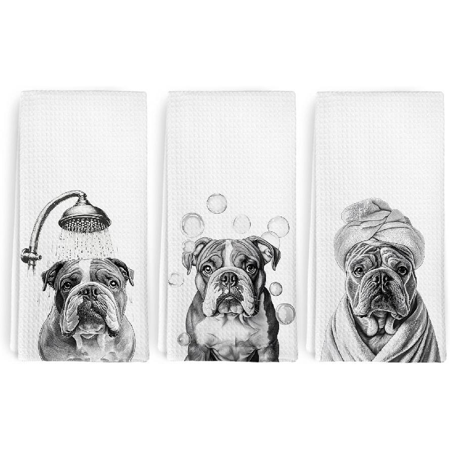 Funny Springer Spaniel Dog Hand Towels for Bathroom Washroom Decor, Springer Spaniel Dogs Gifts for Men Women, Cute Dog Decorative Hand Towels Set of