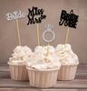 Дарлинг Сувенир| невеста, чтобы быть украшением для кексов | Блестящие топперы для кексов для девичника | Десертные украшения для торта Miss To Mrs Party - Pack Of
