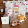 Birthday Gift for Girls, Bear with Lid Spoon, Ceramic Mug, Couple Coffee, Water Cup, Gift