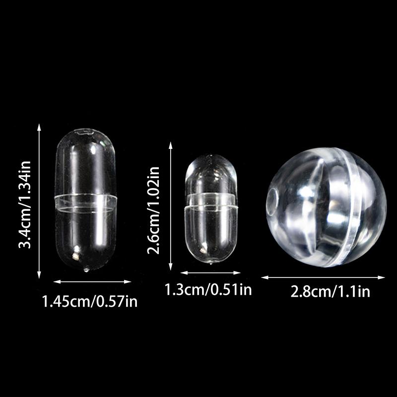 50 шт./лот Мини пустые пластиковые шары Капсульные игрушки Контейнер для шара-сюрприза Реквизит Капсула для пейнтбола Органайзер для капсул Таблетница