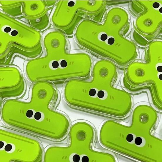 Симпатичные акриловые зажимы для пакетов с большими глазами, многоразовые зажимы для пакетов с закусками, прочные пластиковые зажимы для организации бумаги и документов в офисе, школе и дома.