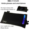 Meigan MEIGAN Glasses Holdes 2 Soft Large Fits Black Case, Pieces, Portable, Compact, Slim, Two-Piece, Case, Size, Sunglasses,
